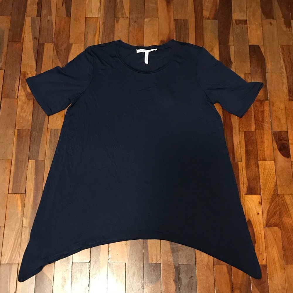 Navy blue short sleeve shirt